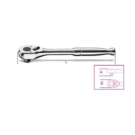 BETA 3/8” drive reversible ratchet with metal handle 009100875